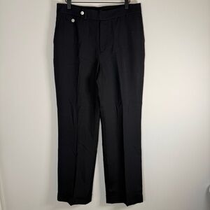 Lauren Ralph Lauren 100% Silk Full Length‎ Dress Pants Career Slaks Black 10 NWT